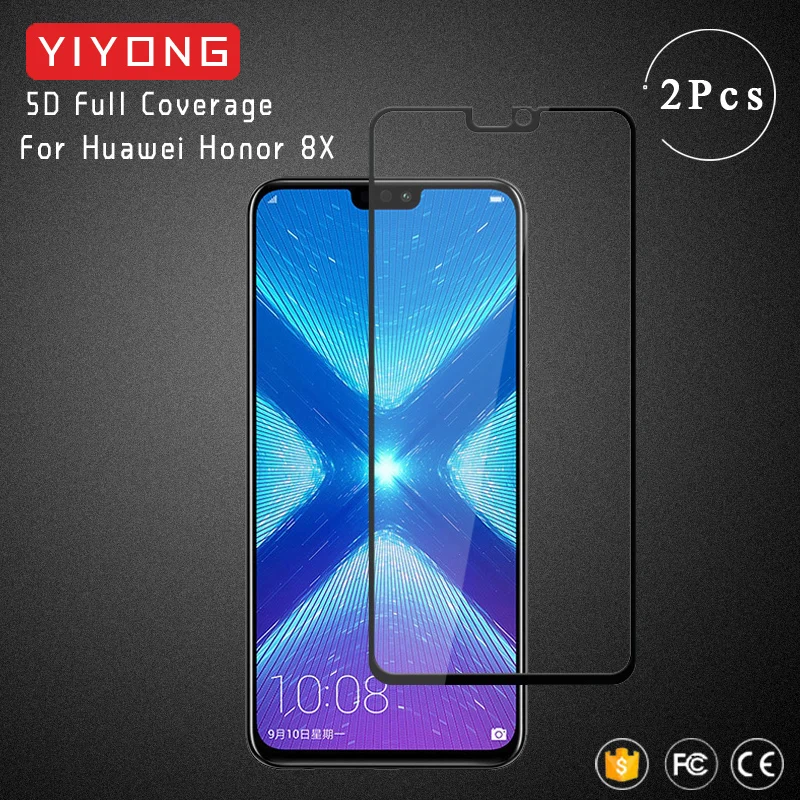 YIYONG 5D полный клейкая Обложка huawei Honor 8x макс. закаленное стекло экран протектор