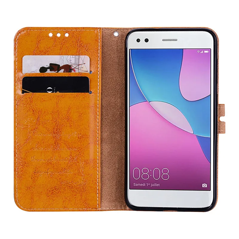 Роскошный чехол-кошелек из искусственной кожи для Huawei Enjoy 7/Y6 PRO 2017/P9 Lite Mini/Nova 2017