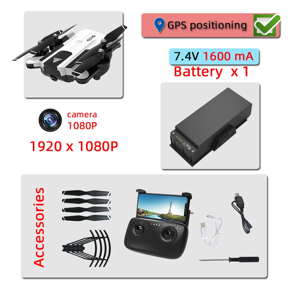 Sg900s sg900-s Дрон Дроны с камерой hd Дрон gps rc вертолет игрушки Квадрокоптер Профессиональный Дрон Квадрокоптер селфи sg900s - Цвет: 1080P white