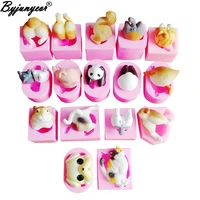 16 dogs cats ass candle silicone soap mold fondant chocolate sugar panda epoxy clay plaster ice mould cake decorating tool c382