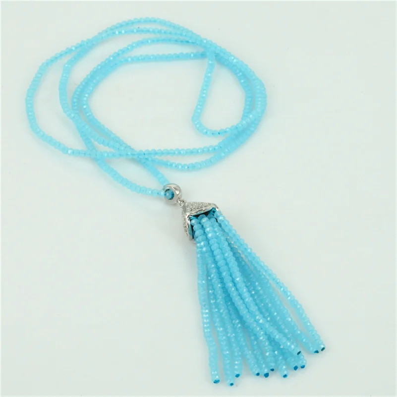 Новинка модные подвески белый прозрачный синий фиолетовый бисер кисточка кулон