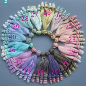 Кукла 15 см х 100 см, вьющиеся, коричневые, хаки, черные, термостойкие парики, подходит для куклы 13, 14, 16