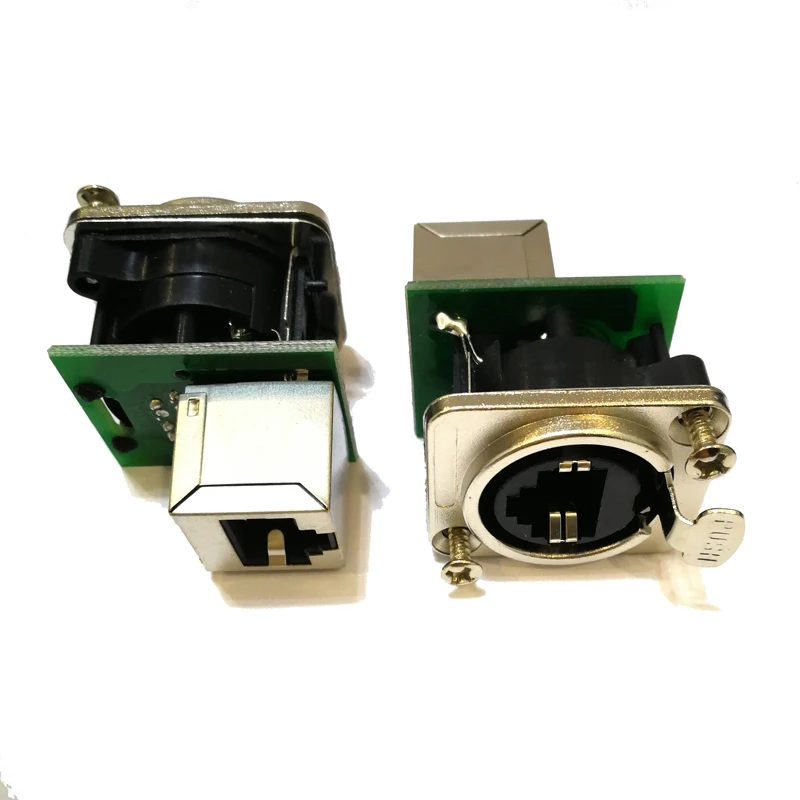 10 шт./лот d тип NE8F Ethercon RJ45 Feedthru D Series монтажный разъем для панели шасси панели|rj45 female