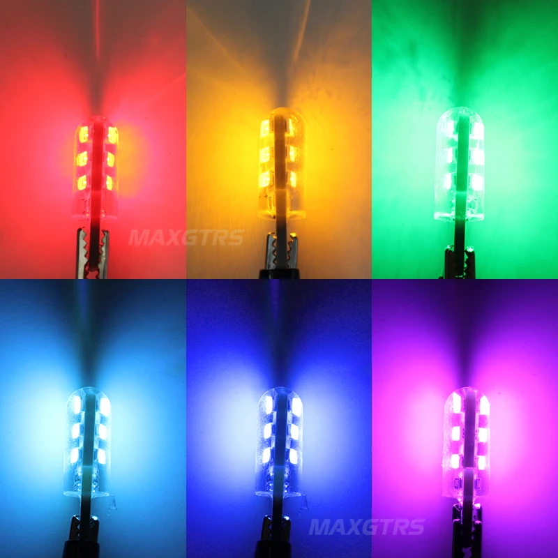 10x новейшая T10 194 168 W5W 6Smd 5730 автомобильная светодиодная силиконовая оболочка