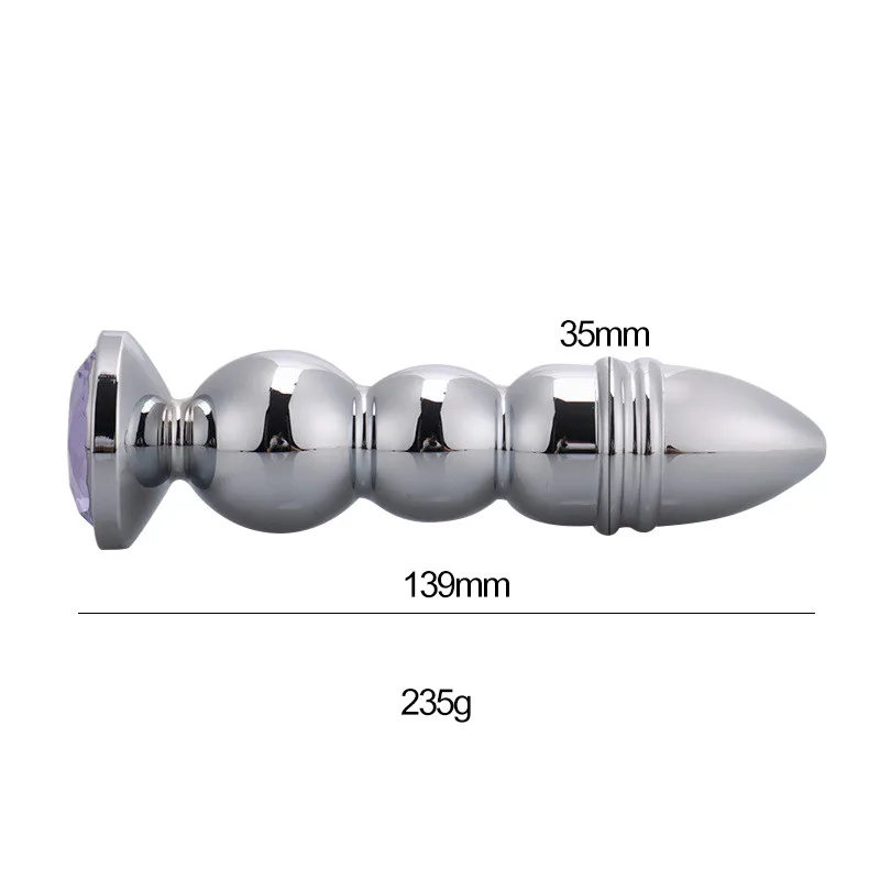 Anal plug anal beads sex toys for woman metal butt crystal plugs | Красота и здоровье