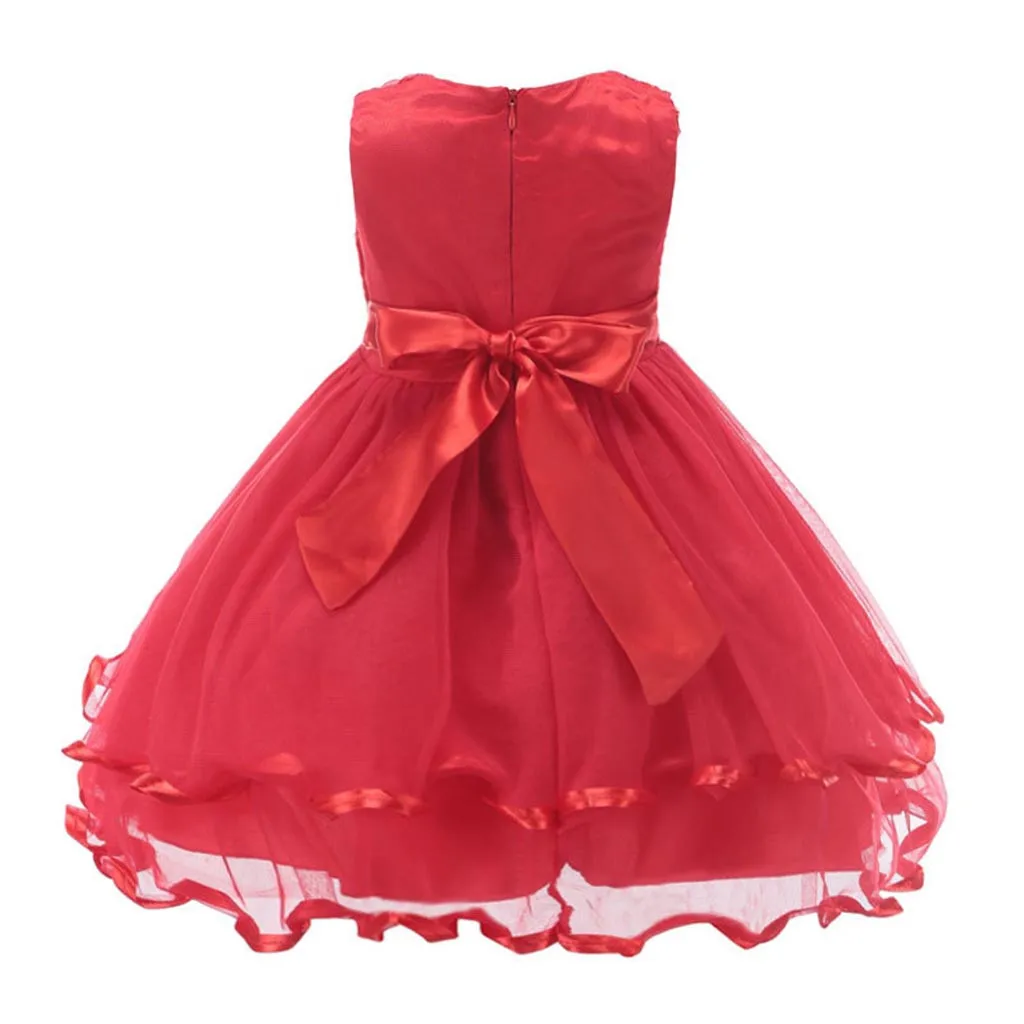 Одежда для маленьких девочек праздничное платье принцессы из тюля с бантом на