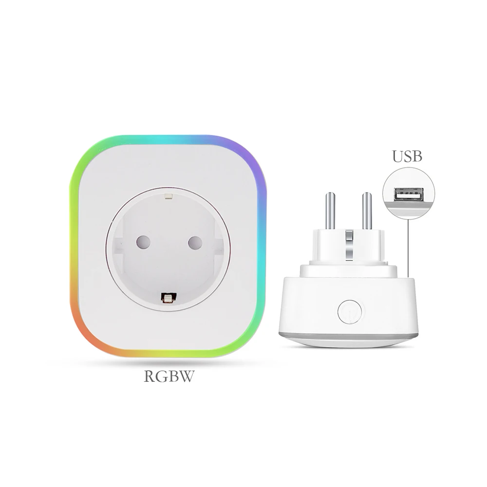 EU Plug 1 AC outlet +1 USB WIFI Smart Socket Remote Control Timing Switch Voice Work For Amazon Alexa/Google Home | Обустройство дома