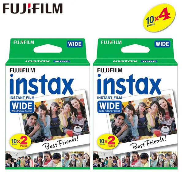 40 wide white 10-100 пленки Fujifilm Instax Wide Instant White Edge монохромные пленки для камеры Fuji 100 200 210 300 500AF lomographic photo - Цвет: 40 wide white