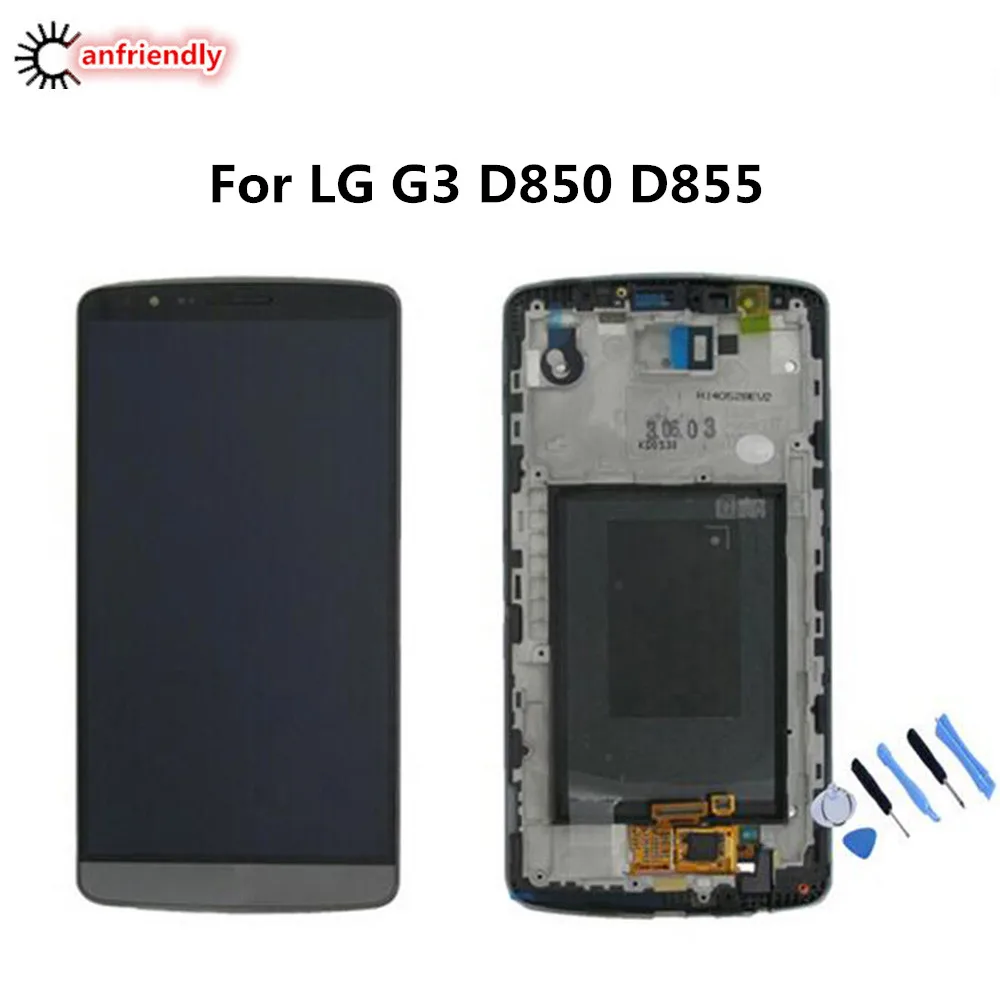 Для LG G3 D850 D855 ЖК дисплей + сенсорный экран с рамкой замена дигитайзера сборка для