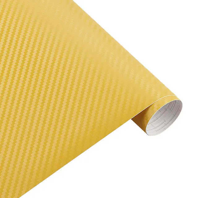 Yellow 127 см* 30 см водостойкая 3D наклейка из углеродного волокна для автомобиля, Виниловая наклейка для стайлинга автомобиля, декоративная рулонная пленка, пленка для творчества, лист - Название цвета: Yellow