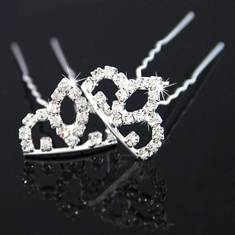 Изысканные заколки для волос с кристаллами невесты маленькие корона аксессуары