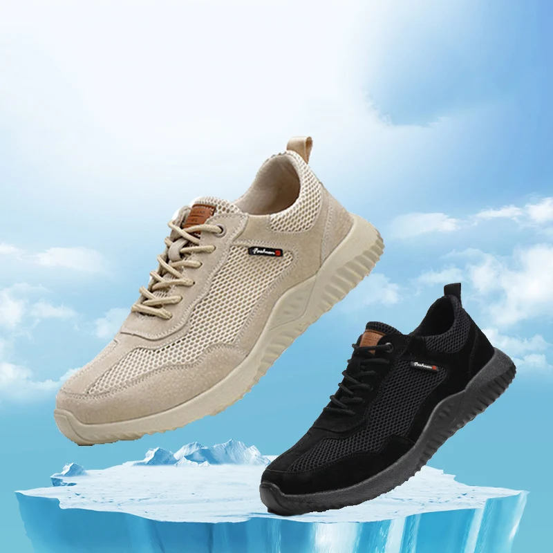 Flying Woven Labor Insurance Shoes Men Breathable Smash-proof and Puncture-proof Safety Protection Work boots | Обувь