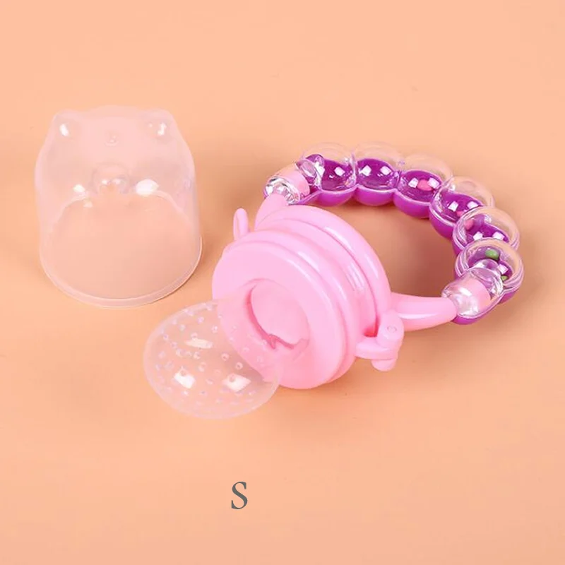 Purple ring S Соска-пустышка, свежая пища, детское кормушка для кормления детей, детское питание, Соска-пустышка, безопасные детские товары, бутылочка с соской, колокольчик, игрушечная чашка - Цвет: Purple ring S
