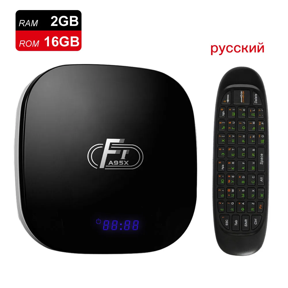 2GB 16GB Russain EstgoSZ A95X F1 Android 8,1 Смарт ТВ коробка S905W Процессор Mali450 графический процессор 2 ГБ/16 ГБ 2,4 г WiFi 100 M LAN HDMI 2,0 новая дешевая приставка для телевизора - Цвет: 2GB 16GB Russain