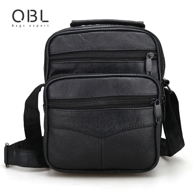 QBL сумки почтальонки из натуральной кожи Мужская Повседневная деловая сумка