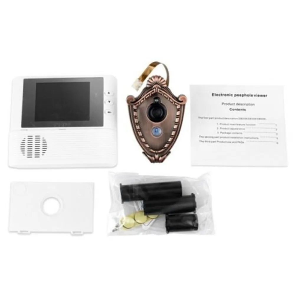 2 8 дюймов ЖК Цифровая дверная камера дверной звонок глазок глаз домашняя