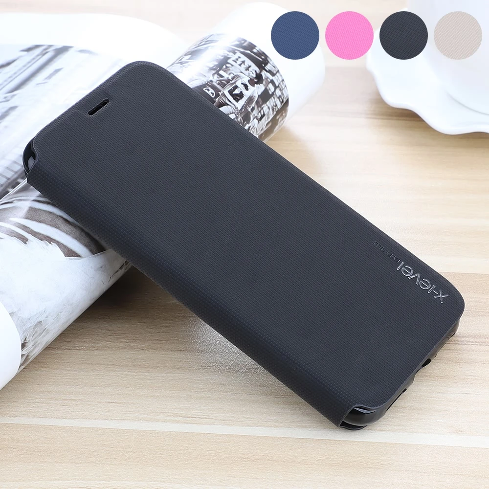 Чехол книжка из натуральной кожи для iPhone 7 Plus 8 6S 6 Xr X Xs Max деловой Ультратонкий