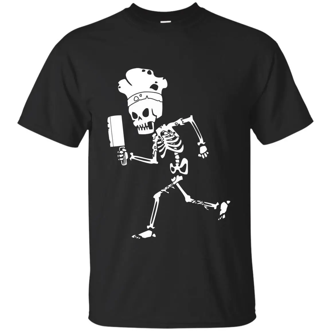 Забавная футболка с скелетом шеф-повара Хэллоуин подарок на мультяшная Мужская