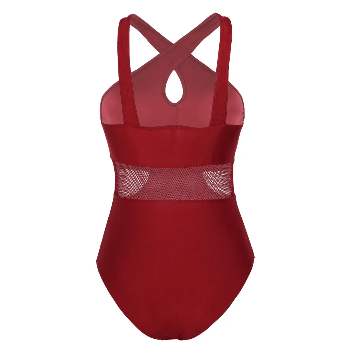 Women Ladies Ballet Dance Tutu Dress Gymnastics Leotard Bodysuit Perspective Mesh Ballerina Stage Dance Costumes Gym Swimsuit