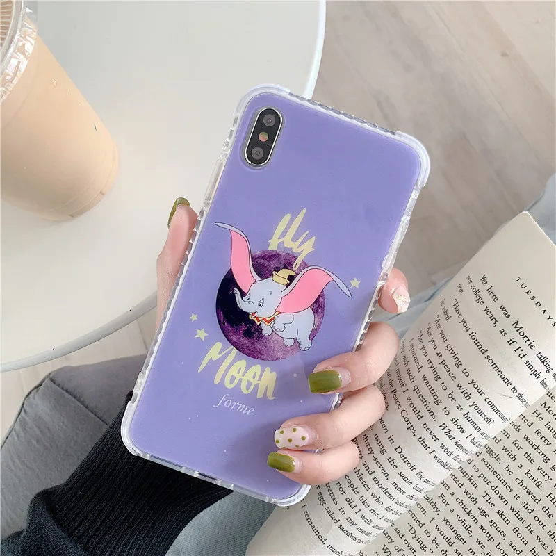 Милый мультфильм Dumbo IMD четыре стороны антидетонационный синий розовый мягкий