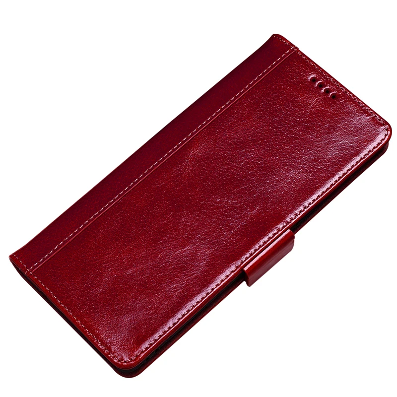 

For Samsung Galaxy S10 Genuine Leather Flip Case Business Retro Oil Wax Case Wallet Stand Smart Phone Cover for Samsung S10 Plus