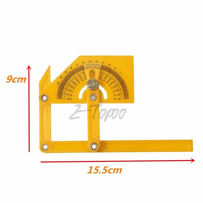 Пластиковый угломер транспортир 180 градусов стрелка фотогониометр