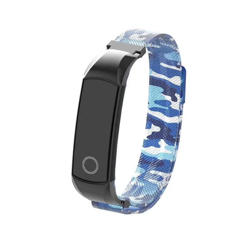 Camouflage blue Ремешок для умных часов Камуфляжный модный сменный ремешок из нержавеющей стали для huawei Honor Band 4 стандартная версия умных часов - Цвет ремешка: Camouflage blue