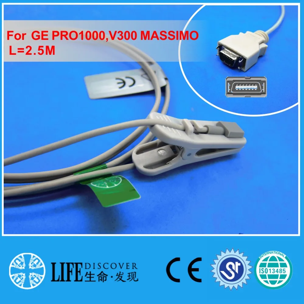 

Reusable child ear clip spo2 sensor for GE pro1000,v300 massimo patient monitor