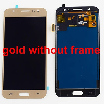 Gold without frame ЖК-дисплей для samsung Galaxy J5 ЖК-дисплей J500 J500F J500G J500M J500H J500FN ЖК-дисплей Дисплей кодирующий преобразователь сенсорного экрана в сборе рамка - Цвет: Gold without frame