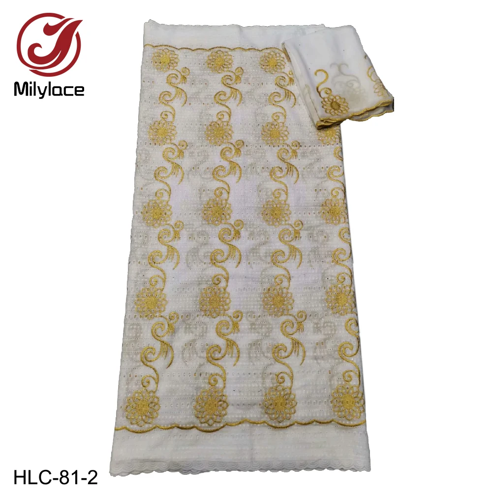 Millylace lovely Swiss cotton voile lace fabric 5 yards with embroidery stones +chiffon 2 for girl's dresses HLC-81 | Дом и сад