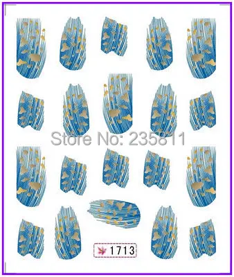 

1X Nail Art Water Transfers Stickers Nail Decals Stickers Water Decal Peacock Feather Plumage SY1713