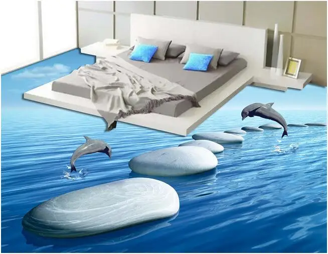 

3 d pvc flooring custom 3d bathroom flooring 3 d underwater world pebbles dolphins to download 3d wall mural wallpaper