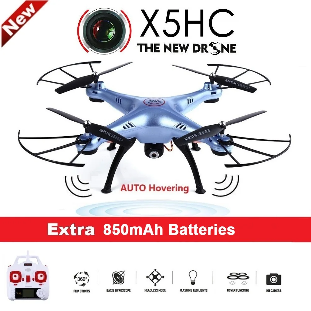 SYMA X5HC 4-CH 2 4 ГГц 6 оси RC Quadcopter с 2MP HD Камера Авто зависания Headless режим