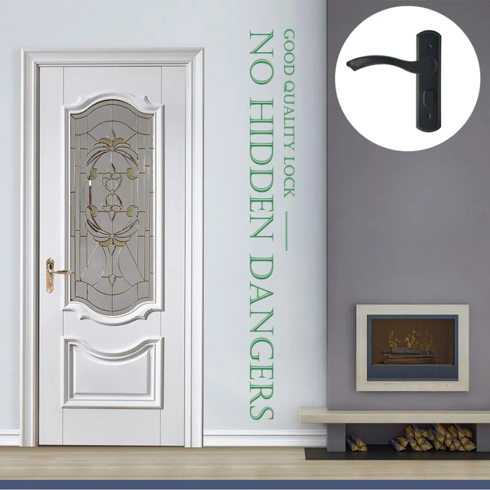 Stainless Steel Handle Lock Indoor Door Panel Bathroom Without Key | Обустройство дома