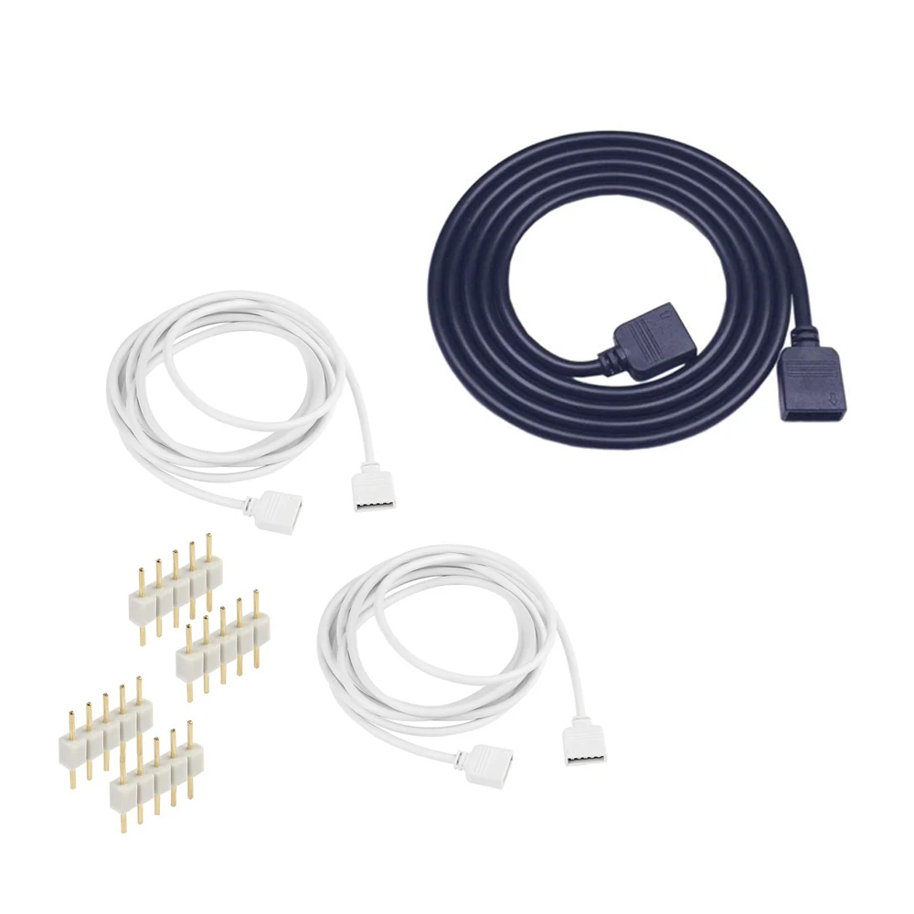 4 контактный RGB/5 светодиодный Удлинительный шнур с коннектором RGBW + Детали длиной