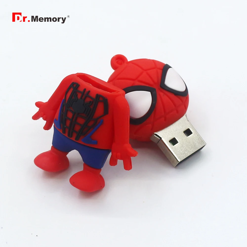 USB флеш-накопитель с рисунком Человека-паука, 16 ГБ, 32 ГБ, 64 ГБ, карта памяти, 8 ГБ, флеш-накопитель, 128 ГБ, флешка, персональный Usb брелок, подарок