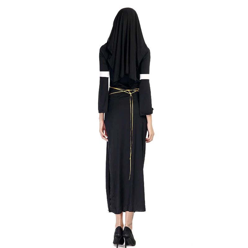 Новое поступление Арабская одежда черная сексуальная католическая монах