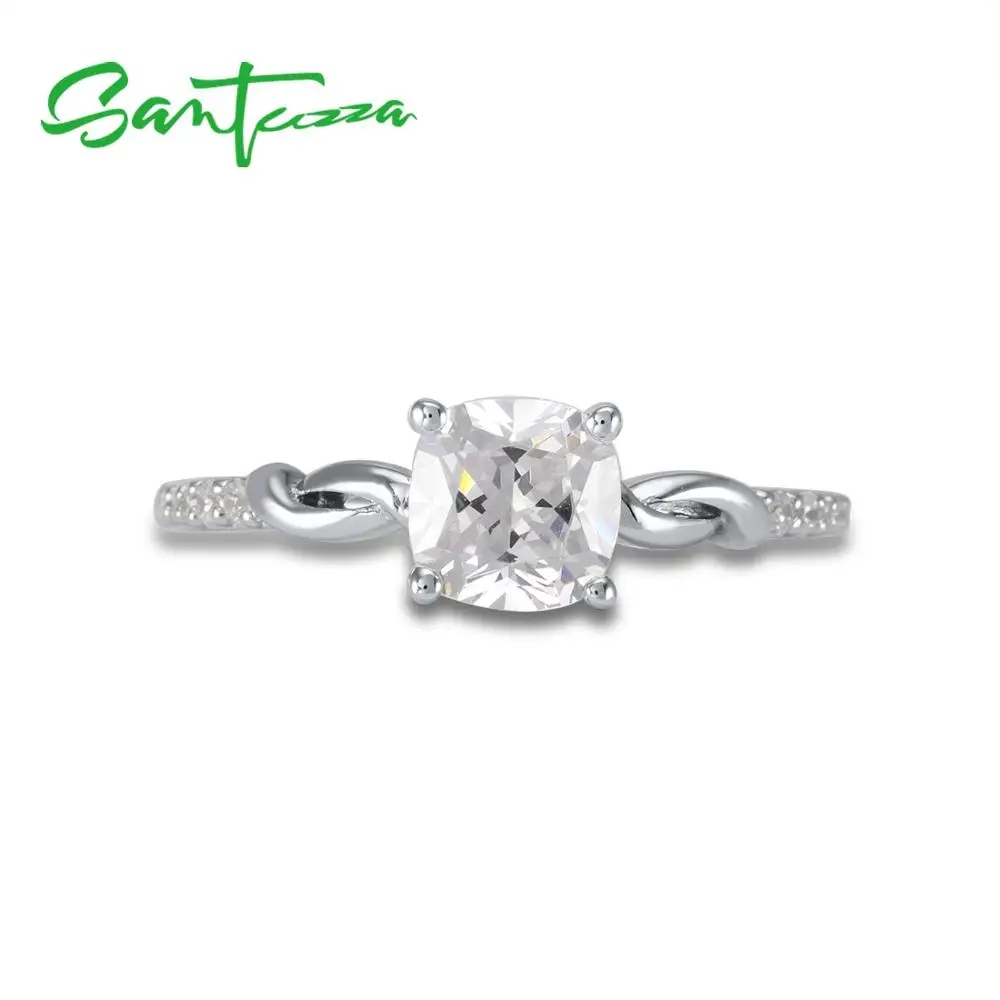 Женское серебряное кольцо SANTUZZA из серебра 925 пробы с фианитами обручальное