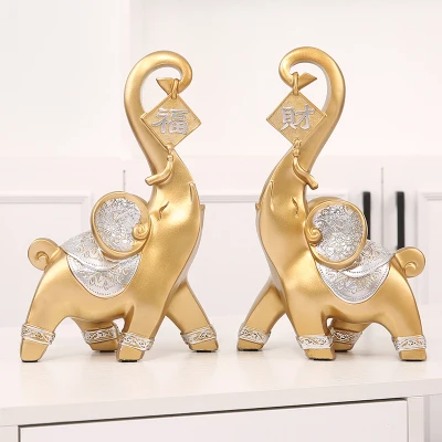 

Northern European home elephant a pair of creative decoration gifts room cabinet porch set abstract des tatue