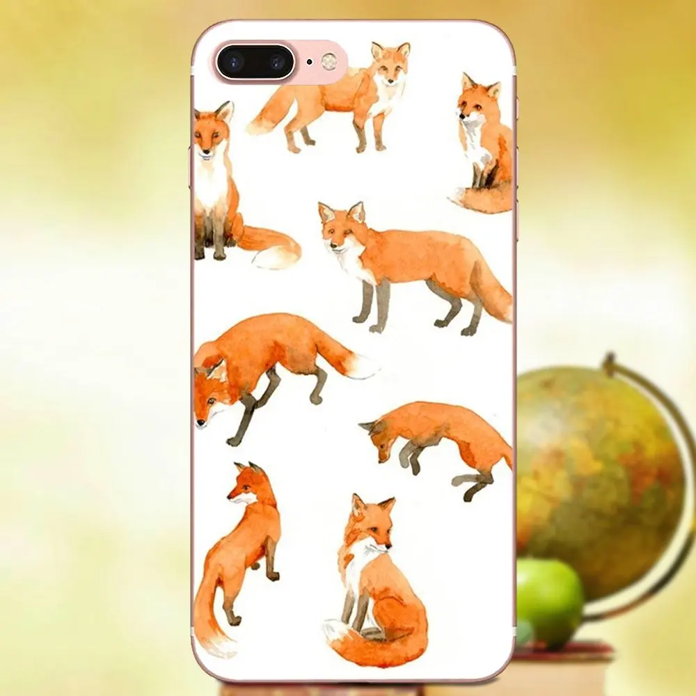 Мягкий чехол аксессуары как милые животные лисы красная лиса для Apple iPhone X XS Max XR 4 4S
