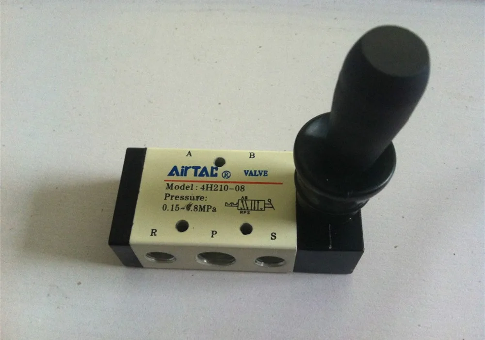 

1PCS 5 Way 2 Position 1/4" BSPT Hand Lever Operated Pneumatic Valve 4H210-08