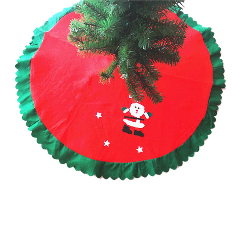 90 см коврик под рождественскую елку юбка для елки с Санта Клаусом Рождественская
