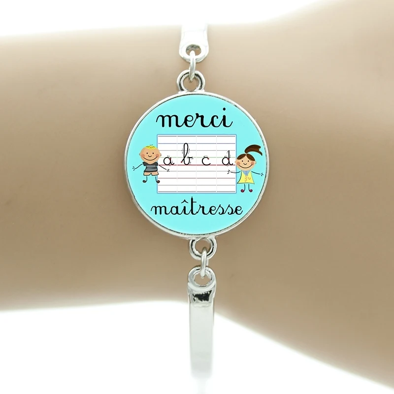 CT290 TAFREE Мужская Женская мода merci maitresse Пандоре обаятельные браслеты сделанный вручную стеклянный купол школьные подарки для учителей браслет ювелирные изделия CT280 - Окраска металла: CT290