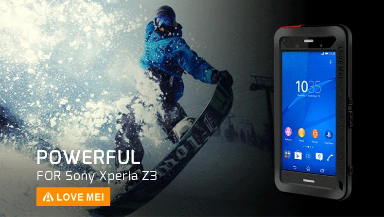 Мощный водонепроницаемый чехол Gorilla glass для sony Xperia 10 Plus 1 XZ3 XZ2 XZ1 XZ Premium XA XA1 XA2 Z3 Z5 X Металлический Алюминиевый Чехол