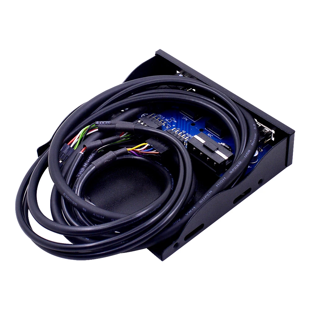 CHIPAL 20Pin 4 порта USB 2,0 USB 3,0 концентратор HD audio3.5 мм разъем для наушников интерфейс микрофона PC Передняя панель для рабочего стола 3,5 дюймов флоппи-отсек