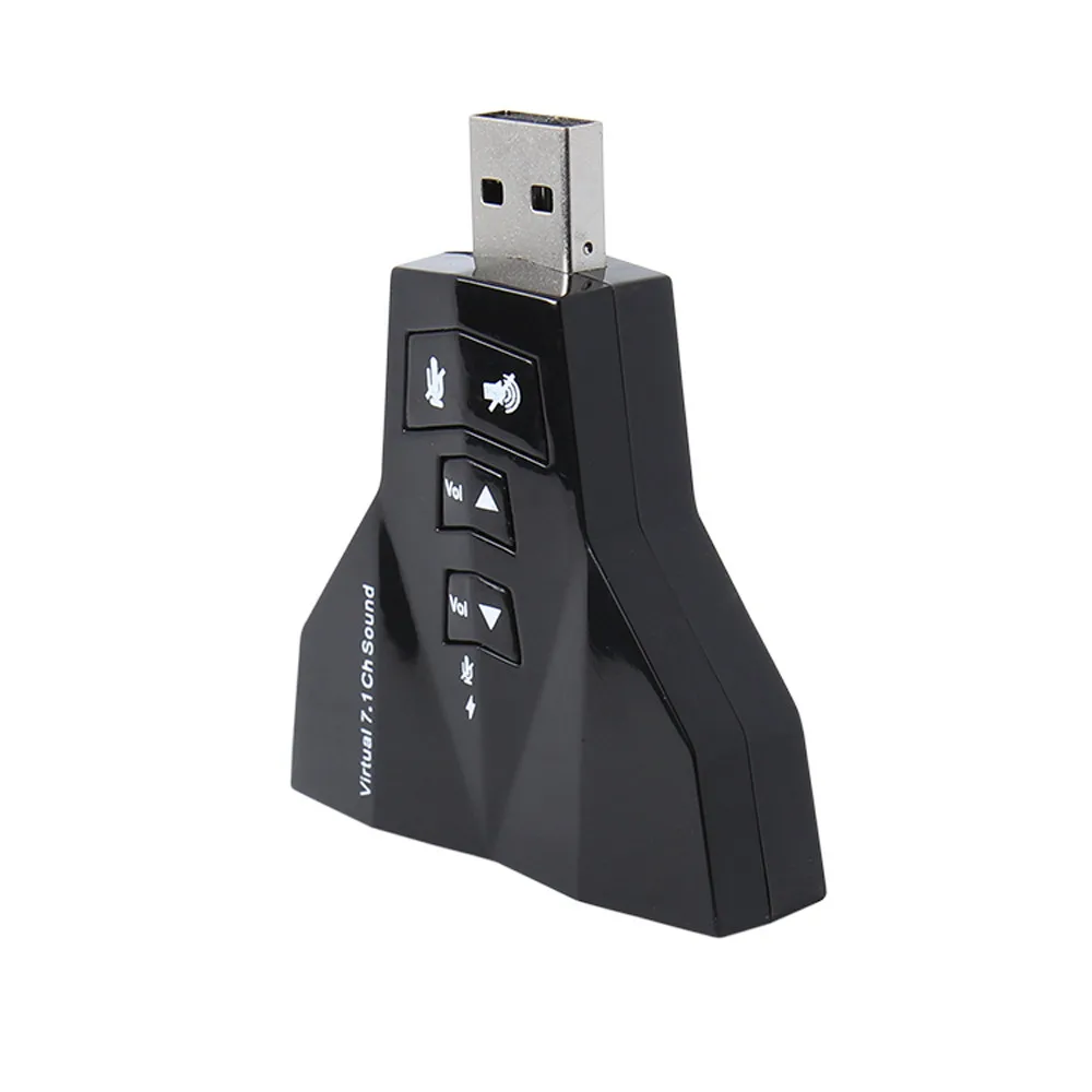 High Fidelity 7.1 Channel USB 2.0 3D Sound Card Adapter Microphone Speaker USB2.0 Full Speed 12Mbps JQ0328|Компьютерные кабели и