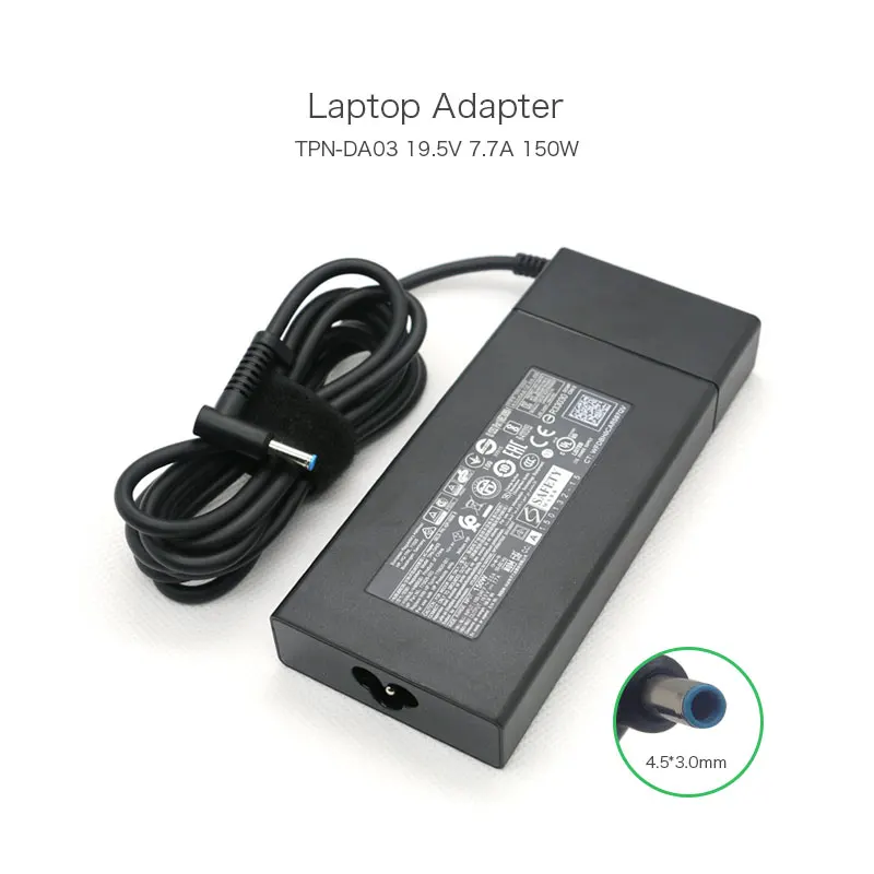 

Натуральная 19,5 V 7.7A 4,5*3,0 мм 150 Вт ADP-150XB B Ноутбук AC Зарядное устройство для HP ZBook 15 G3 W2Y15PA TPN-DA03 775626-003 776620-001 аккумулятор большой емкости