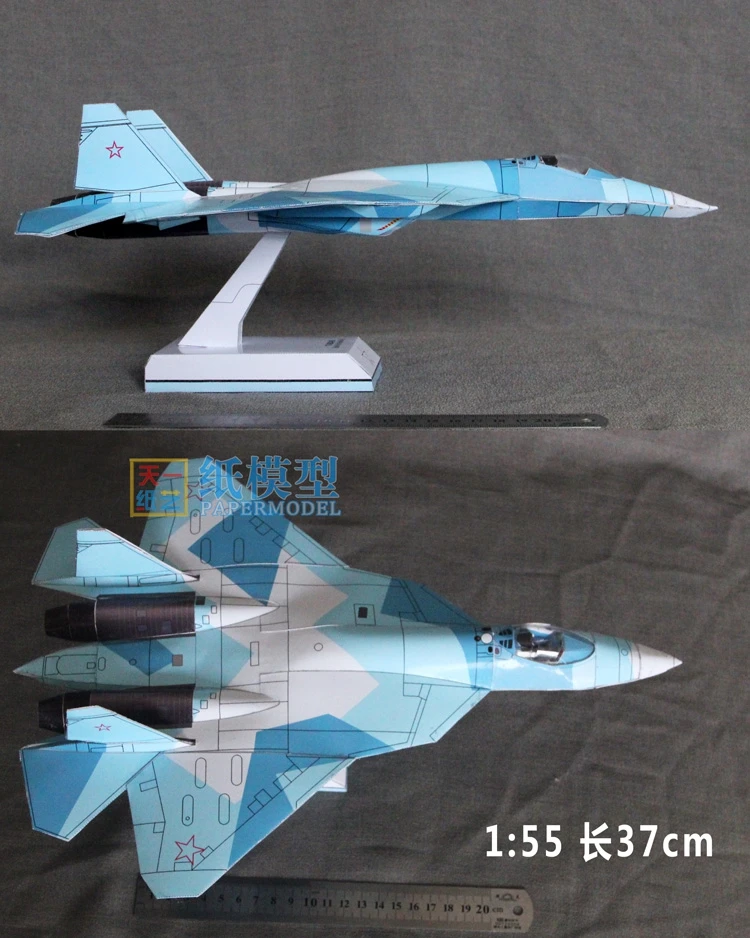 Русский T50 Stealth Fighter бумажная модель головоломка ручная работа авиационная Военная игрушка DIY оригами не готовая продукция