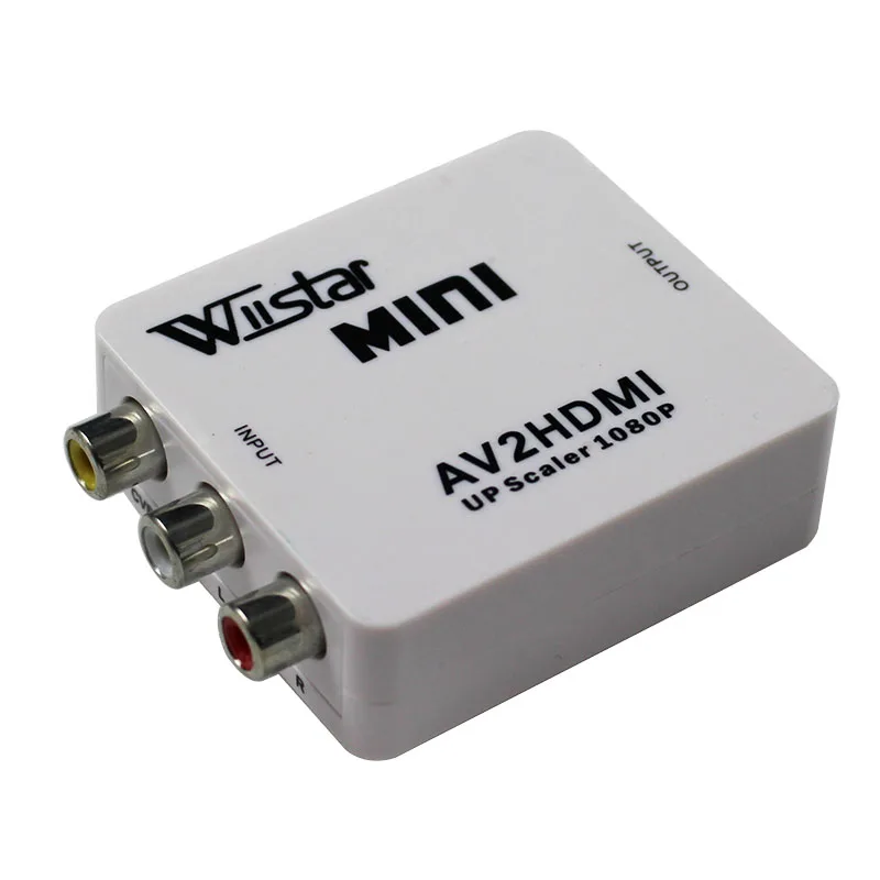 Бесплатная доставка преобразователь RCA AV в HDMI Мини Композитный CVBS AV2HDMI конвертер