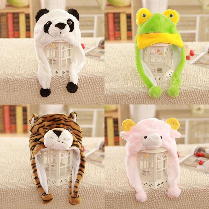 Candice guo! cute plush toy soft warm animal cap rabbit pig koala tiger elk duck frog dolphin panda sheep kids birthday gift 1pc | Игрушки и